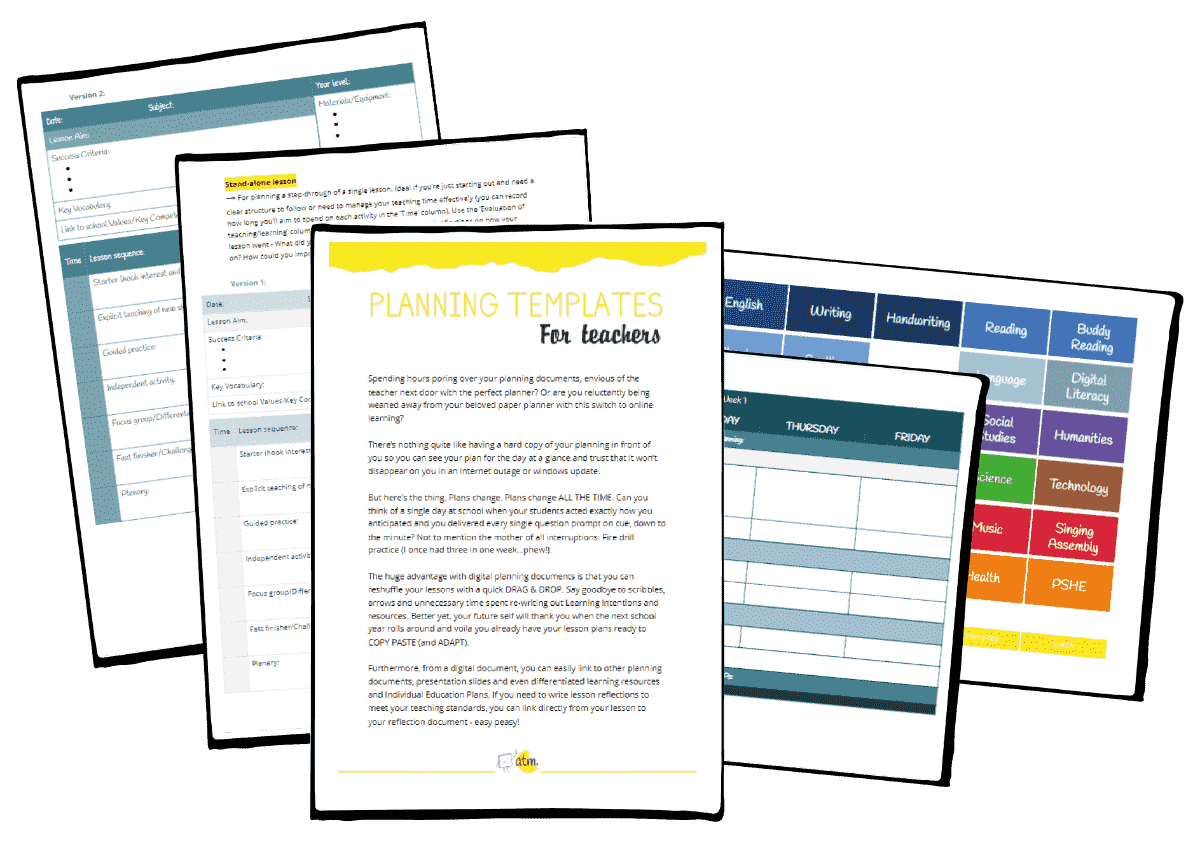 Preview of free planning template resources